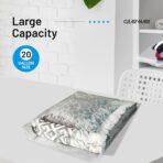 12 Count - Large Plastic Bags With Zipper Top, 20 Gallon Size 24" x 32", Extra Large Storage Bags, For Clothes, Travel, Moving, BPA-Free, Heavy Duty 3-Mil Thick - Image 8