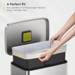 EKO 13 Gallon / 40-60 Liter, 60 Count Drawstring Trash Bags, Extra-Strong Unscented Garbage Bags, Easy-Dispense Roll for Kitchen & Household Use, Leak-Resistant, Code F, White - Image 3