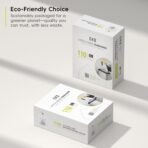 EKO 13 Gallon / 40-60 Liter, 60 Count Drawstring Trash Bags, Extra-Strong Unscented Garbage Bags, Easy-Dispense Roll for Kitchen & Household Use, Leak-Resistant, Code F, White - Image 6