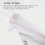 EKO 13 Gallon / 40-60 Liter, 60 Count Drawstring Trash Bags, Extra-Strong Unscented Garbage Bags, Easy-Dispense Roll for Kitchen & Household Use, Leak-Resistant, Code F, White - Image 9