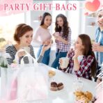 Amylove 100 Pcs Shopping Bags Bulk Large Plastic Gift Bags with Handles Rose Clear Retail Bag Frosted Tote Bag for Small Business Boutique Wedding Holiday Gift Packaging 16"x 12"x 6" - Image 7