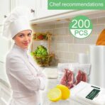 O2frepak 200 Quart Size 8" x 12" 4mil Thick Vacuum Sealer Bags with BPA Free and Puncture Prevention,Vacuum Seal Freezer Bags,Great for Sous Vide Vaccume Sealer PreCut Bags - Image 3