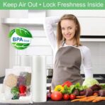 O2frepak 200 Quart Size 8" x 12" 4mil Thick Vacuum Sealer Bags with BPA Free and Puncture Prevention,Vacuum Seal Freezer Bags,Great for Sous Vide Vaccume Sealer PreCut Bags - Image 5