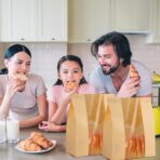 120 Bread Bags for Homemade Bread, Sourdough Bread Bag with Window 14" X 8.3" X 3.5" Large Paper Bakery Bags with Tin Tie Tab Lock Stickers for Food Cookies Packaging Storage - Image 6