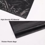 Black Plastic T-shirt Bags 100 Pack 12.6'' x 6.5" x 21" Black Bag for Grocery Shopping Home Supermarket Restaurants - Image 4
