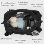 Gym Bag for Men with Shoes Compartment and Wet Pocket Convertible Duffle Bag and Gym Backpack Waterproof Sports Bags for Men with 2 Bottle Holders Multipurpose Weekender Overnight Bag -Black - Image 7