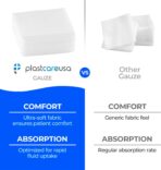 1000 Count 2x2 Gauze Pads - Soft 4-Ply Non Woven Sponges - Non Sterile Dental & Esthetic Wipes - All Purpose Medical Gauze Squares for First Aid, Surgical, Wound Dressing (5 Packs of 200) - Image 4