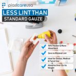 1000 Count 2x2 Gauze Pads - Soft 4-Ply Non Woven Sponges - Non Sterile Dental & Esthetic Wipes - All Purpose Medical Gauze Squares for First Aid, Surgical, Wound Dressing (5 Packs of 200) - Image 5