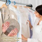 100 Pack Dry Cleaning Plastic Bags, Dry Cleaners Bags for Clothes, Clothes Covers for Home Storage, Travel, Moving (35.4 x 23.6 In) - Image 7