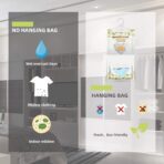 14 Pack Moisture Absorber Hanging Bags,220g/Pack Fagrance Free Moisture Bag,Hanging Closet Dehumidifier Bags for Basement Closet Storeroom - Image 4