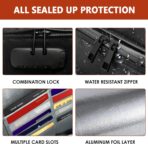 ROLOWAY Fireproof Document Bag (14.5 x 11.5 inch), 6400℉ Fireproof Money Bag with Zipper for Cash, Fire Safe Money Pouch with Lock (Black) - Image 8