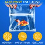 Large 12" x 15" Reclosable Poly Zip Seal Lock Bags, 8 Mil Thickness, Pack of 5 Clear Resealable Bags with Extra Durability, Waterproof Heavy-Duty - Image 6