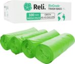 Reli. Biodegradable 40-45 Gallon Trash Bags | 100 Count | ASTM D6954 | Green | Eco-Friendly | Oxobiodegradable Under Certain Conditions (See Product Description) - Image 3