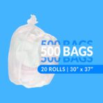Reli. SuperValue 16-25 Gallon Trash Bags (500 Count Bulk) Clear Garbage bags - Image 3
