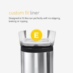 simplehuman Code E 60 Count, Dispenser Pack Custom Fit Liners, Drawstring Trash Bags, 20 Liter / 5.3 Gallon, White - Image 5