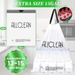 Trash Bags 15 Gallon Tall Kitchen Drawstring Garbage Bags,Fit 13-15 Gal Bins,Extra Strong&Leak-Proof,Unscented&Recyclable Trash Can Liners for Home Office Industrial Bathroom Garden Lawn - Image 7