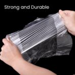 500 Pack Clear T Shirt Shopping Bag, 12'' x 18'' Multi-use Bulk Grocery Plastic Bags with Handles, Large Restaurant Carry out Retail Bags for Small Business, Supermarket, Restaurant - Image 5