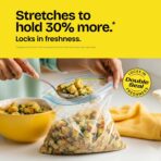 Glad Flex'N Seal Food Storage Plastic Bags, Sandwich, 100 Count, Pack of 4 (Package May Vary) - Image 3