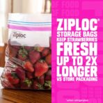 Ziploc Half Gallon Marinade Food Storage Bags for Meal Prep, Easy Open and Close, 24 Count (Packaging May Vary) - Image 4