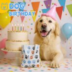 Amylove 24 Pack 8x8.5 Inch Mini Dog Paw Print Canvas Tote Bags Reusable Small Canvas Bags for Pet Party Favors Retail Packaging Dog Cat Lover Gifts Paw Print Goodie Bag for Birthday Wedding Halloween - Image 4