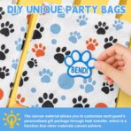 Amylove 24 Pack 8x8.5 Inch Mini Dog Paw Print Canvas Tote Bags Reusable Small Canvas Bags for Pet Party Favors Retail Packaging Dog Cat Lover Gifts Paw Print Goodie Bag for Birthday Wedding Halloween - Image 5