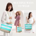 YOOLIFE Beach Bags for Women - Travel Canvas Beach Tote, Pool Waterproof Bag, Travel Essentials, Gifts for Women Birthday - Image 8