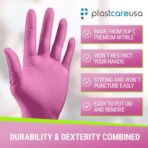 100 Nitrile Exam Gloves 3.5 Mil - Latex & Powder Free, Disposable Non-Sterile Protective Gloves By PlastCare - Image 3