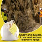 100 Pcs Geological Sample Bags, 4.5" x 6.2" Washable Yellow Tag, Fabric Drawstring - Image 7