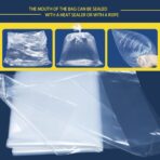 WFPLUS 100 Pack 12 x 15 inch 1 Mil Clear Plastic Flat Poly Bags, Clothing Merchandise Bags, for Food, Bread, Dough, Clothes Packaging, Storage, Gift Bag - Image 5