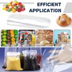 WFPLUS 100 Pack 12 x 15 inch 1 Mil Clear Plastic Flat Poly Bags, Clothing Merchandise Bags, for Food, Bread, Dough, Clothes Packaging, Storage, Gift Bag - Image 6