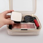 Aveniee Clear Makeup Bag Organizer, Travel Toiletry Bag Cosmetic Case for Women, Portable Make Up Skincare Pouch Car Organizer Bag with Zippers for Essentials,White - Image 6