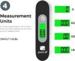 pack all 110 Lbs Luggage Scale, Digital Handheld Luggage Scale, Baggage Scale, Travel Weight Scale for Luggage with Backlit LCD Display, Battery Included, Black - Image 3