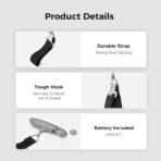 pack all 110 Lbs Luggage Scale, Digital Handheld Luggage Scale, Baggage Scale, Travel Weight Scale for Luggage with Backlit LCD Display, Battery Included, Black - Image 8