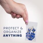 GPI Clear Plastic Reclosable ZIP Poly Bags, Case of 100, 2-mil Thick, 2 Inch x 3 Inch, For Travel, Storage, Shipping - Image 6