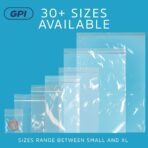 GPI Clear Plastic Reclosable ZIP Poly Bags, Case of 100, 2-mil Thick, 2 Inch x 3 Inch, For Travel, Storage, Shipping - Image 8