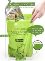 Cat Litter Bags for Poop Biodegradable Cat Waste Disposal Bag Leakproof Durable and Unscented Large to Fit Any Scoop Strengthen Dog Poop Bag- 100 Count - Image 3