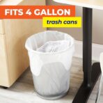 Hefty Essentials Flap Tie 4 Gallon Trash Bags, 80 Count, Small Scented Trash Bags for Bathrooms, Bedrooms, Dorm Rooms, Home Offices, and More, Fresh Linen Scent, White - Image 3