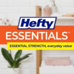 Hefty Essentials Flap Tie 4 Gallon Trash Bags, 80 Count, Small Scented Trash Bags for Bathrooms, Bedrooms, Dorm Rooms, Home Offices, and More, Fresh Linen Scent, White - Image 8