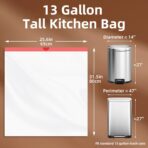 KUK 13 Gallon Tall Kitchen Drawstring Trash Bags, Unscented, White, 120 Count, Tear-Free Individual Garbage Bags, Tear-Resistant, Leak Proof, Garbage Bag for Kitchen, Home Office 2 - Image 8