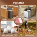 KUK 13 Gallon Tall Kitchen Drawstring Trash Bags, Unscented, White, 120 Count, Tear-Free Individual Garbage Bags, Tear-Resistant, Leak Proof, Garbage Bag for Kitchen, Home Office 2 - Image 9