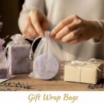 Sukh 100pcs Organza Bags 5''x7'' - White Sheer Mesh Drawstring Bags for Jewelry, Soap, Fruits, Candy, Small Gift Bags for Weddings, Valentine's Day, Mother's Day, Halloween, Thanksgiving, Christmas - Image 6