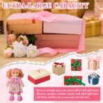 Amylove 100 Pcs Shopping Bags Bulk Large Plastic Gift Bags with Handles Pink Retail Bag Frosted Tote Bag for Small Business Boutique Wedding Holiday Gift Packaging 16"x 12"x 6" - Image 6