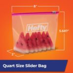 Hefty Slider Bags, Quart 20 Count (Pack of 4) - Image 4