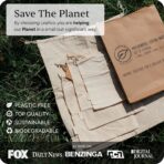 LEAFICO Cotton Storage Bags – X-Large 14x17 Inch (6-Pack) – Reusable Muslin Bags with Drawstrings – Biodegradable Canvas Fabric Sacks – Perfect for Bread, Bulk Produce, Potatoes, Onions, Shoes - Image 7