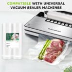 Bonsenkitchen Vacuum Sealer Bags, 11 in x 50 ft Rolls 2 Pack Seal Bags for Food Storage Saver, BPA Free, Commercial Grade Textured Food Roll Bags, Customized Size Bag for Sous Vide Cooking,VB3210 - Image 3