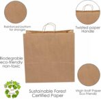 JET PAPER BAGS - 18”x7”x18” Inch Large Brown Paper Bags with Handles Prime (Brown, 18" x 7" x 18" (50 Pcs)) - Image 4