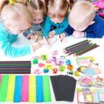 Stationery Party Favors, 24 Pack Birthday Goodie Bags for Kids with Pencils Rulers Sticky Notes Return Gifts Easter Stuffers Classroom Gifts Student Class - Image 4