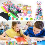 Stationery Party Favors, 24 Pack Birthday Goodie Bags for Kids with Pencils Rulers Sticky Notes Return Gifts Easter Stuffers Classroom Gifts Student Class - Image 6