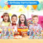 Stationery Party Favors, 24 Pack Birthday Goodie Bags for Kids with Pencils Rulers Sticky Notes Return Gifts Easter Stuffers Classroom Gifts Student Class - Image 7