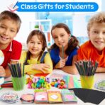 Stationery Party Favors, 24 Pack Birthday Goodie Bags for Kids with Pencils Rulers Sticky Notes Return Gifts Easter Stuffers Classroom Gifts Student Class - Image 8
